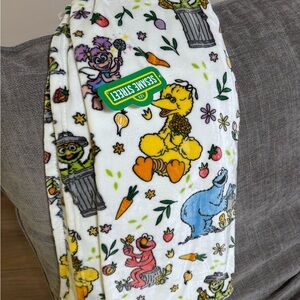 Sesame Street Spring Floral Decorative Throw Nostalgic Blanket 50X60 BRAND NEW!
